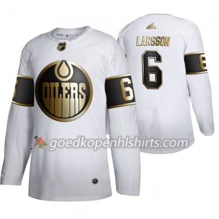 Edmonton Oilers Adam Larsson 6 Adidas 2019-2020 Golden Edition Wit Authentic Shirt - Mannen